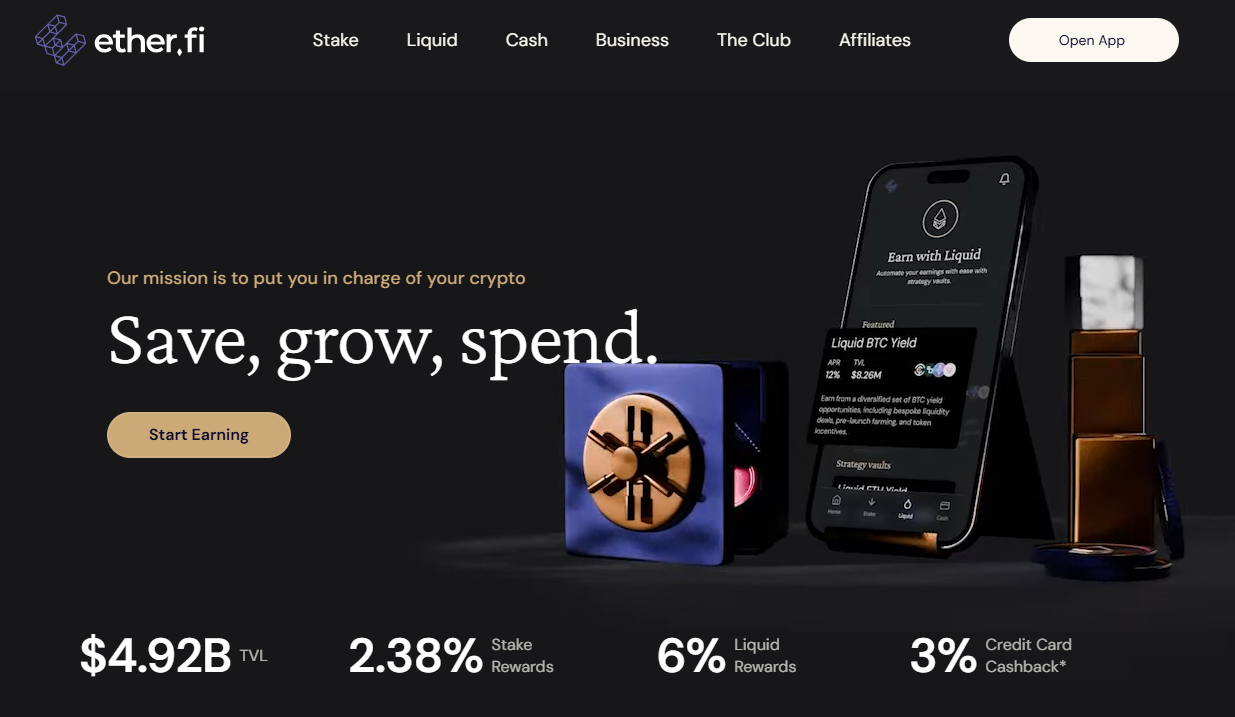 Ether.fi Cash Card DeFi Visa non-custodial con liquid restaking ETH