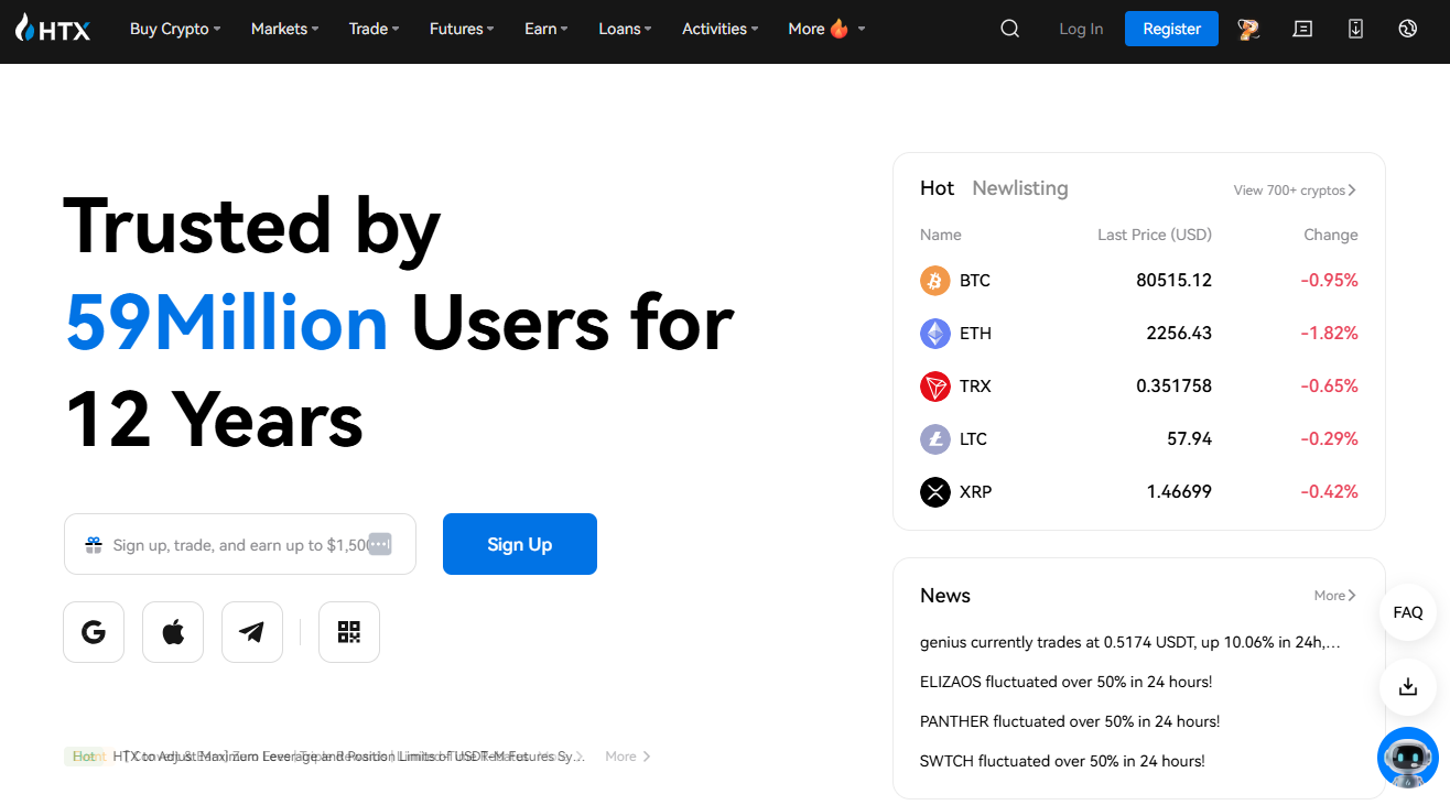 HTX ex Huobi, exchange top 10 mondiale con integrazione TRON